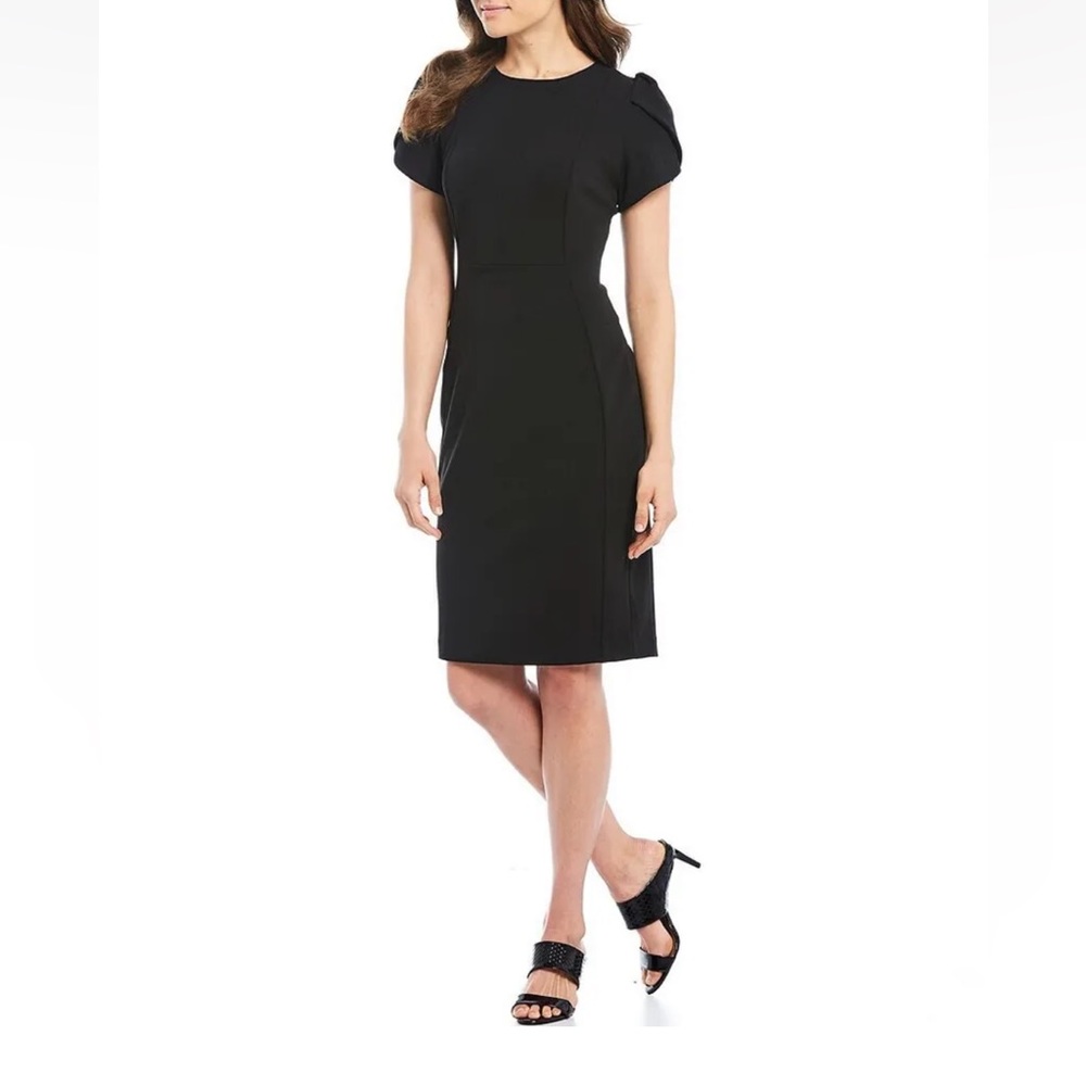 Black calvin klein dress With Tulip Sleeves Size 2.